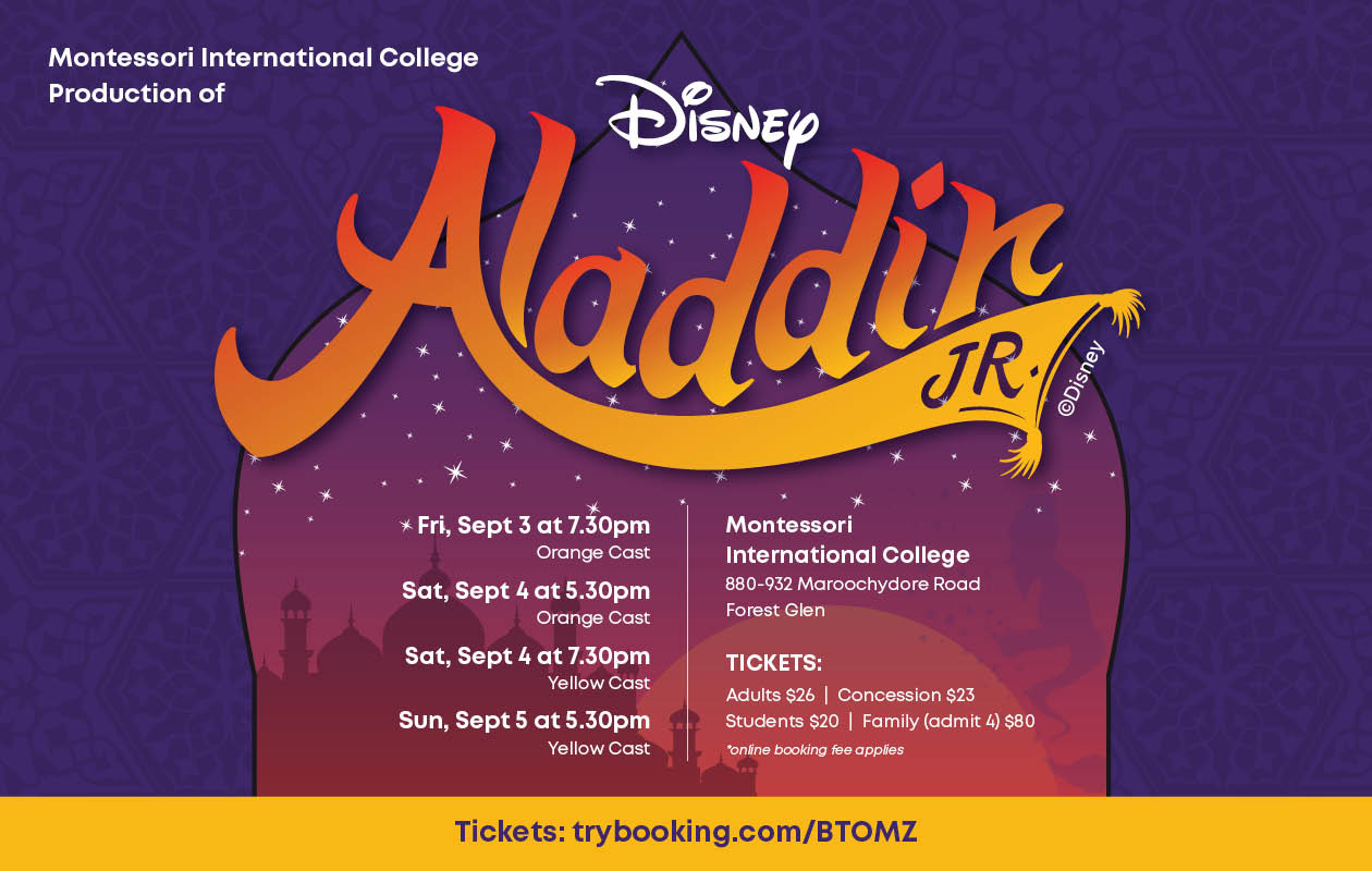 Aladdin Jr Tickets Now On Sale 